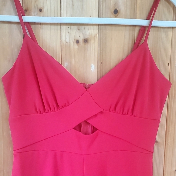 Crystal Sky Red Spaghetti Strap Jumpsuit Size Medium - Picture 12 of 13
